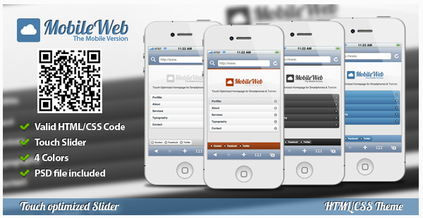 MobileWeb Mobile Theme (Touch Slider) 4 Color