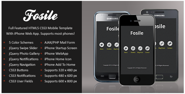Fosile Mobile | HTML5 & CSS3 And iWebApp