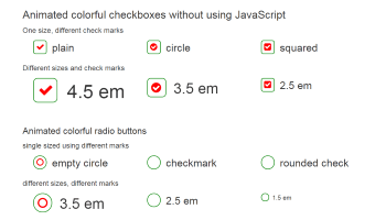 A template, demonstrating bootstrap animated checkboxes and elements