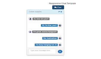 A responsive chat template