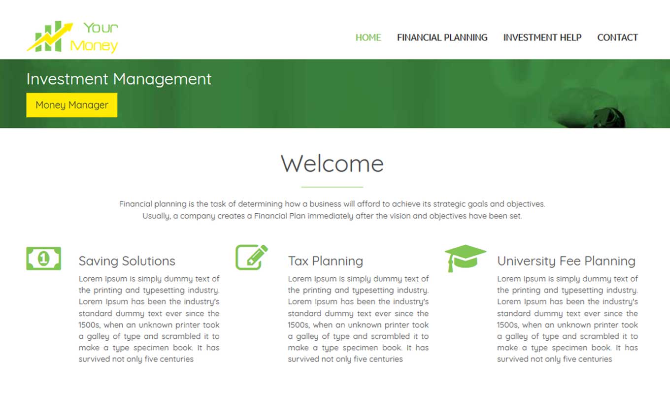 Financial Planning - Financial Planning theme