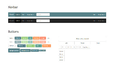 This is a custom Bootstrap theme with a palette of pastel warm colors